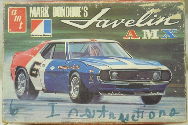 AMT 1/25 AMC Trans-Am Javelin AMX Sunoco Mark Donohue / Penske, T372-225 plastic model kit